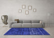 Machine Washable Abstract Blue Modern Rug in a Living Room, wshabs4499blu