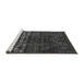 Sideview of Machine Washable Abstract Gray Modern Rug, wshabs4499gry