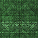 Square Machine Washable Abstract Emerald Green Modern Area Rugs, wshabs4499emgrn