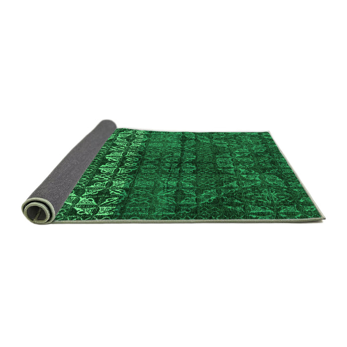 Sideview of Abstract Green Modern Rug, abs4499grn