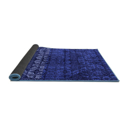 Sideview of Abstract Blue Modern Rug, abs4499blu