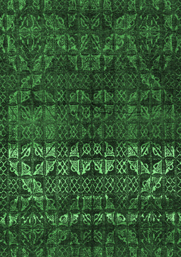 Abstract Emerald Green Modern Rug, abs4499emgrn