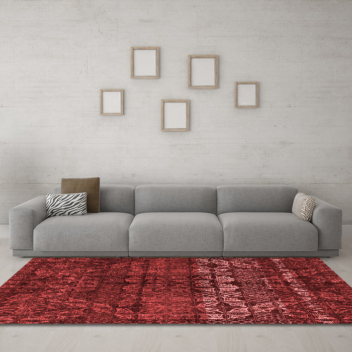 Modern Red Washable Rugs