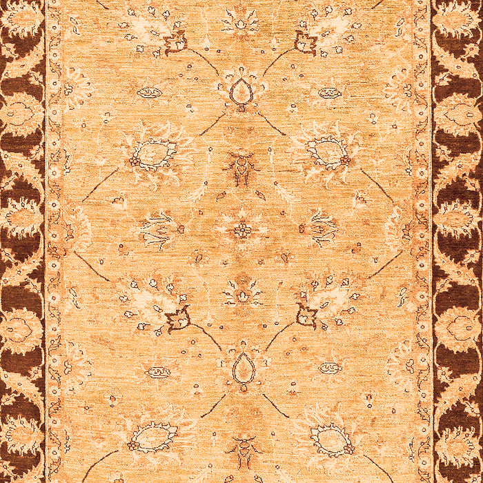 Machine Washable Oriental Orange Traditional Area Rugs, wshabs449org
