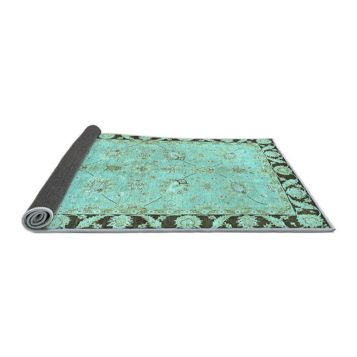 Sideview of Oriental Light Blue Traditional Rug, abs449lblu