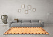 Machine Washable Oriental Orange Traditional Area Rugs in a Living Room, wshabs449org