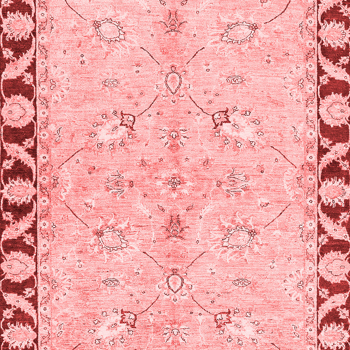 Machine Washable Oriental Red Traditional Rug, wshabs449red