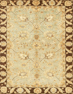 Machine Washable Abstract Cinnamon Brown Rug, wshabs449