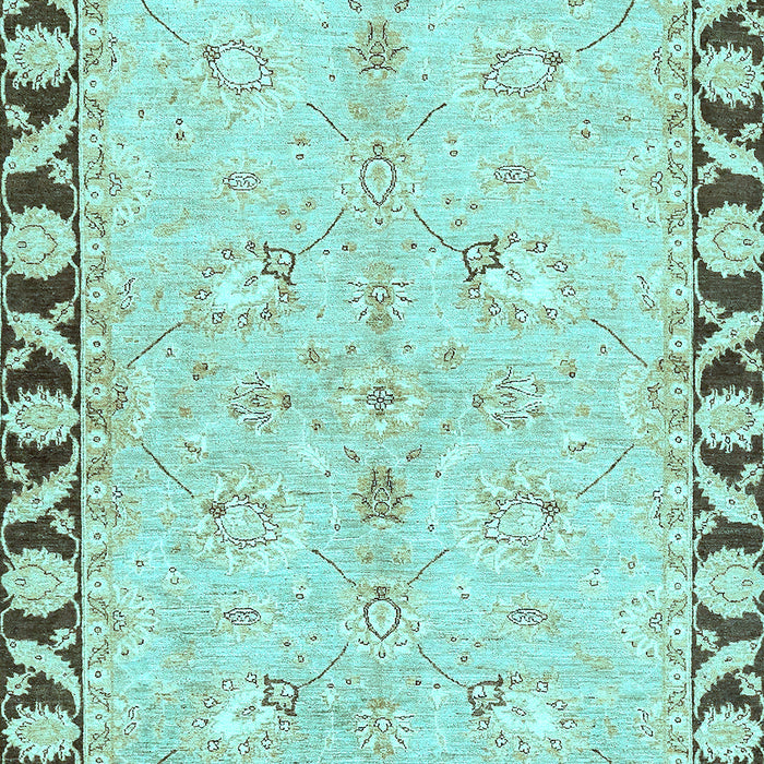Oriental Light Blue Traditional Rug, abs449lblu