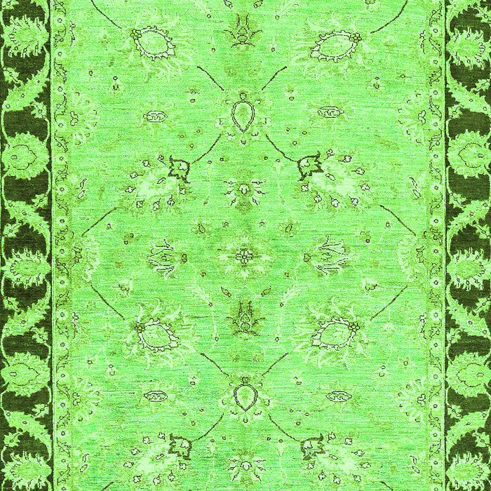 Machine Washable Oriental Green Traditional Area Rugs, wshabs449grn