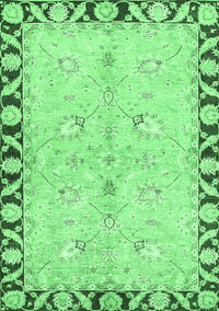 Oriental Emerald Green Traditional Rug, abs449emgrn