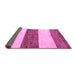 Sideview of Abstract Purple Modern Rug, abs44pur