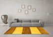 Machine Washable Abstract Yellow Modern Rug in a Living Room, wshabs44yw