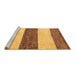 Sideview of Machine Washable Abstract Brown Modern Rug, wshabs44brn