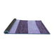 Sideview of Abstract Blue Modern Rug, abs44blu