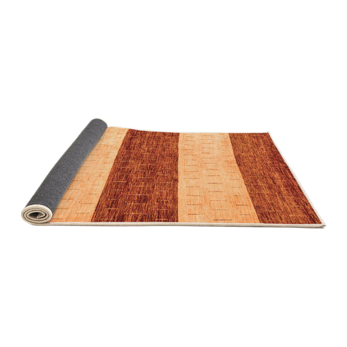 Sideview of Abstract Orange Modern Rug, abs44org