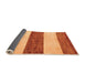 Sideview of Abstract Orange Modern Rug, abs44org