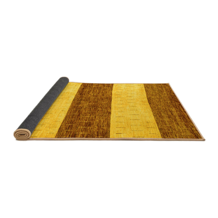 Sideview of Abstract Yellow Modern Rug, abs44yw