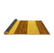 Sideview of Abstract Yellow Modern Rug, abs44yw