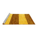 Sideview of Machine Washable Abstract Yellow Modern Rug, wshabs44yw