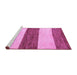 Sideview of Machine Washable Abstract Purple Modern Area Rugs, wshabs44pur