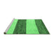 Sideview of Machine Washable Abstract Emerald Green Modern Area Rugs, wshabs44emgrn