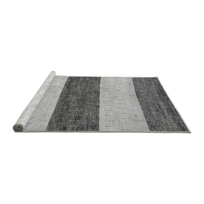 Sideview of Machine Washable Abstract Gray Modern Rug, wshabs44gry