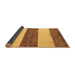 Sideview of Abstract Brown Modern Rug, abs44brn