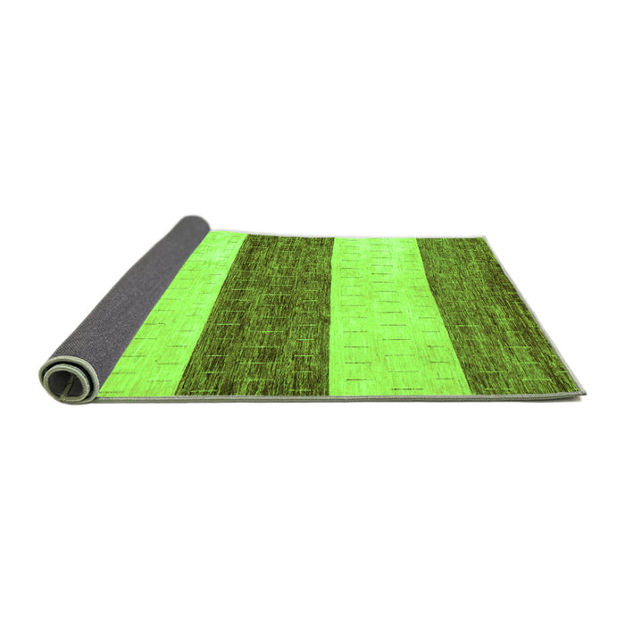 Sideview of Abstract Green Modern Rug, abs44grn