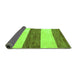 Sideview of Abstract Green Modern Rug, abs44grn