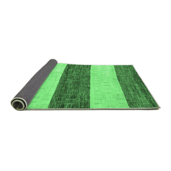 Sideview of Abstract Emerald Green Modern Rug, abs44emgrn
