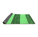 Sideview of Abstract Emerald Green Modern Rug, abs44emgrn