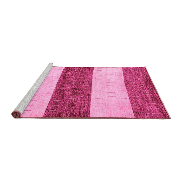 Sideview of Machine Washable Abstract Pink Modern Rug, wshabs44pnk