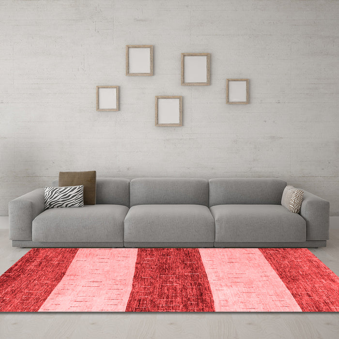 Modern Red Washable Rugs