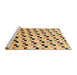 Sideview of Machine Washable Abstract Chrome Gold Yellow Rug, wshabs45