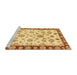 Sideview of Machine Washable Abstract Chrome Gold Yellow Rug, wshabs450