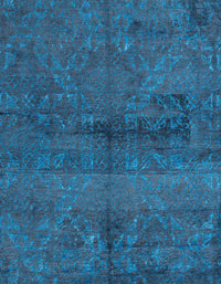 Machine Washable Abstract Blue Rug, wshabs4500