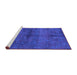 Sideview of Machine Washable Persian Purple Bohemian Area Rugs, wshabs4500pur
