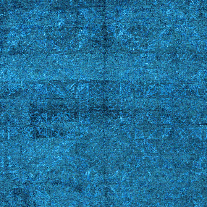 Square Machine Washable Persian Light Blue Bohemian Rug, wshabs4500lblu