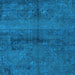 Square Machine Washable Persian Light Blue Bohemian Rug, wshabs4500lblu