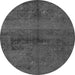 Round Machine Washable Persian Gray Bohemian Rug, wshabs4500gry