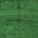 Square Machine Washable Persian Emerald Green Bohemian Area Rugs, wshabs4500emgrn