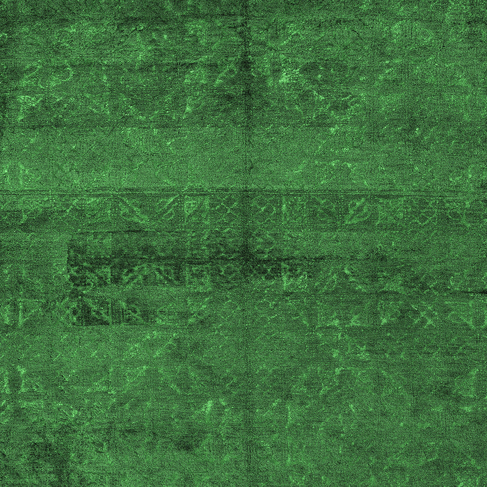 Square Persian Emerald Green Bohemian Rug, abs4500emgrn