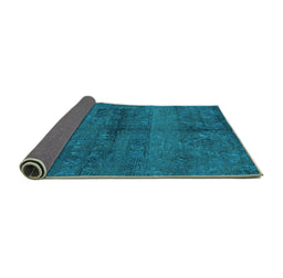 Sideview of Persian Turquoise Bohemian Rug, abs4500turq