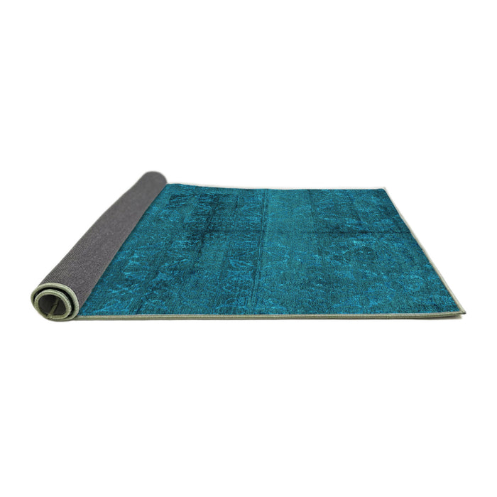 Sideview of Persian Turquoise Bohemian Rug, abs4500turq