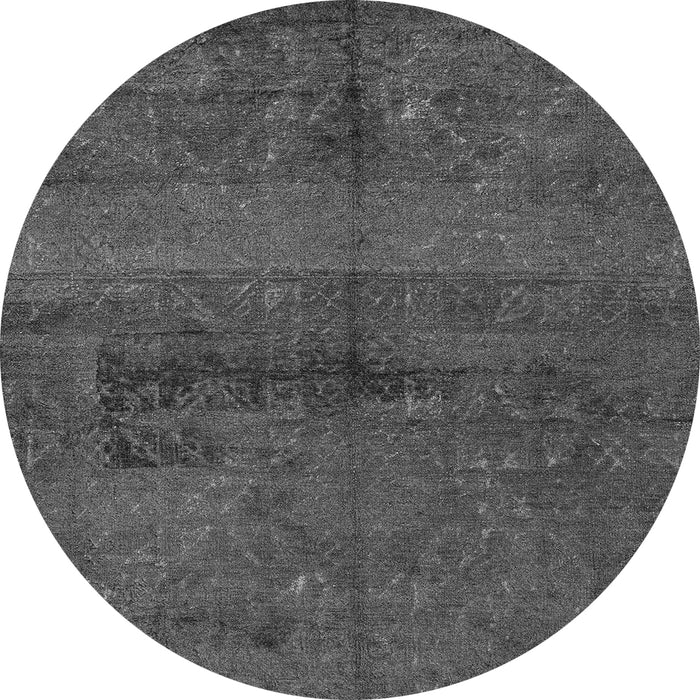 Round Persian Gray Bohemian Rug, abs4500gry