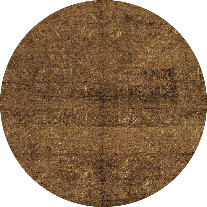 Round Persian Orange Bohemian Rug, abs4500org