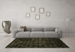 Machine Washable Abstract Brown Modern Rug in a Living Room,, wshabs4501brn