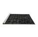 Sideview of Machine Washable Abstract Gray Modern Rug, wshabs4501gry