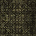 Square Abstract Brown Modern Rug, abs4501brn